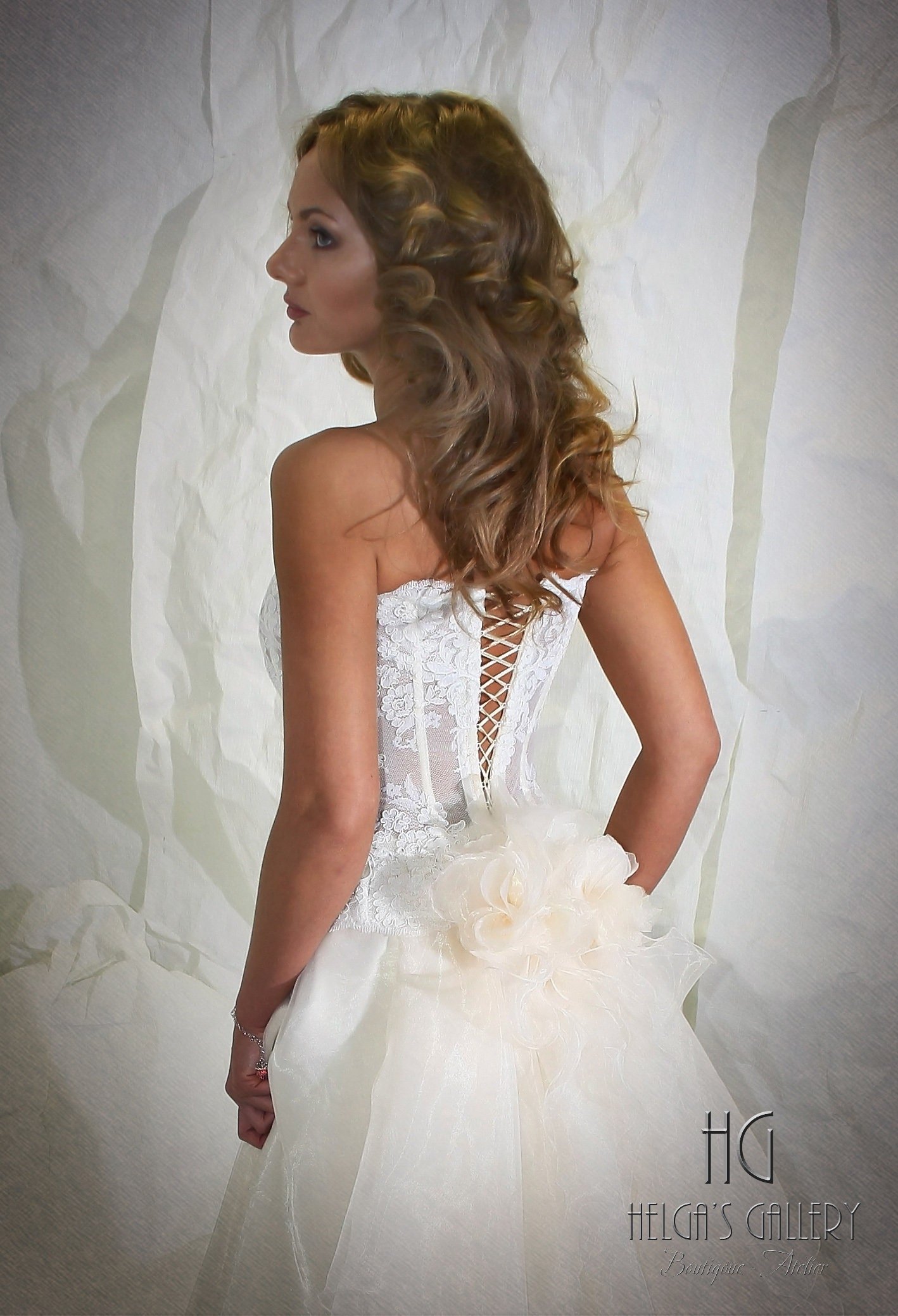 off white puff sleeve dress