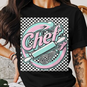 Vintage Chef Sublimation, Retro Kitchen Art, Digital Download, Chef Print, Commercial Use, Baking Decor, Retro Cooking Design