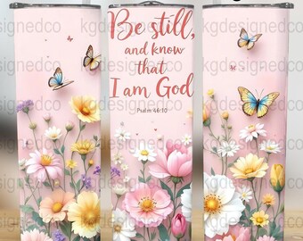 9 Digital Tumbler Designs, Floral Tumbler PNG, 20 oz Skinny Tumbler Sublimation, Christian Tumbler Design, Straight Tapered Template