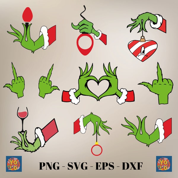 Bundle Svg Png Grnic main, Svg Png Grnic avec ornement, Svg Png coeur Grnic main, majeur Svg Png Grnic, Joyeux Grnichmas Svg Png