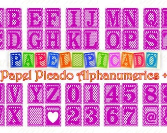 Papel Picado SVG's Letters and Numbers, COCO Font Alphabet SVG, Papel Picado Alphabet,   Alphabet Day Of The Dead Svg, Mexican Folk Art