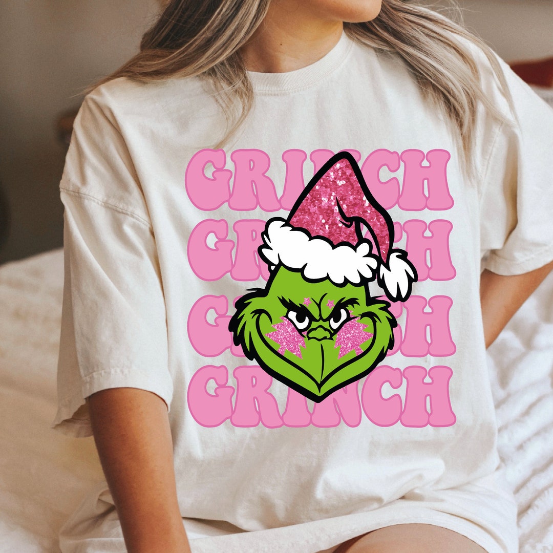 Grinch Face Preppy PNG Grinch Pink Green Preppy Christmas Grinch Png Il 1080xN.5562442463 Lsxk