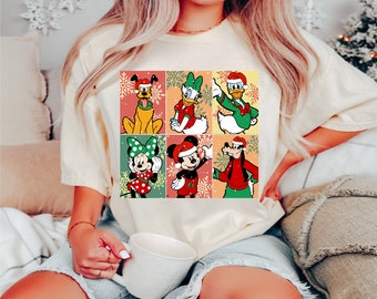 Mouse And Friends Christmas Sublimation Design, Christmas png, Retro Christmas png, Holiday sublimation, Mickey Christmas png, Retro png