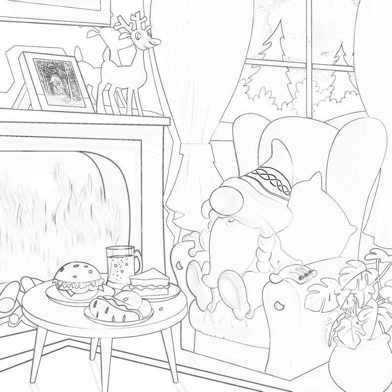 Gonk Colouring Book for Children DIGITAL, Land of Gonk - Etsy