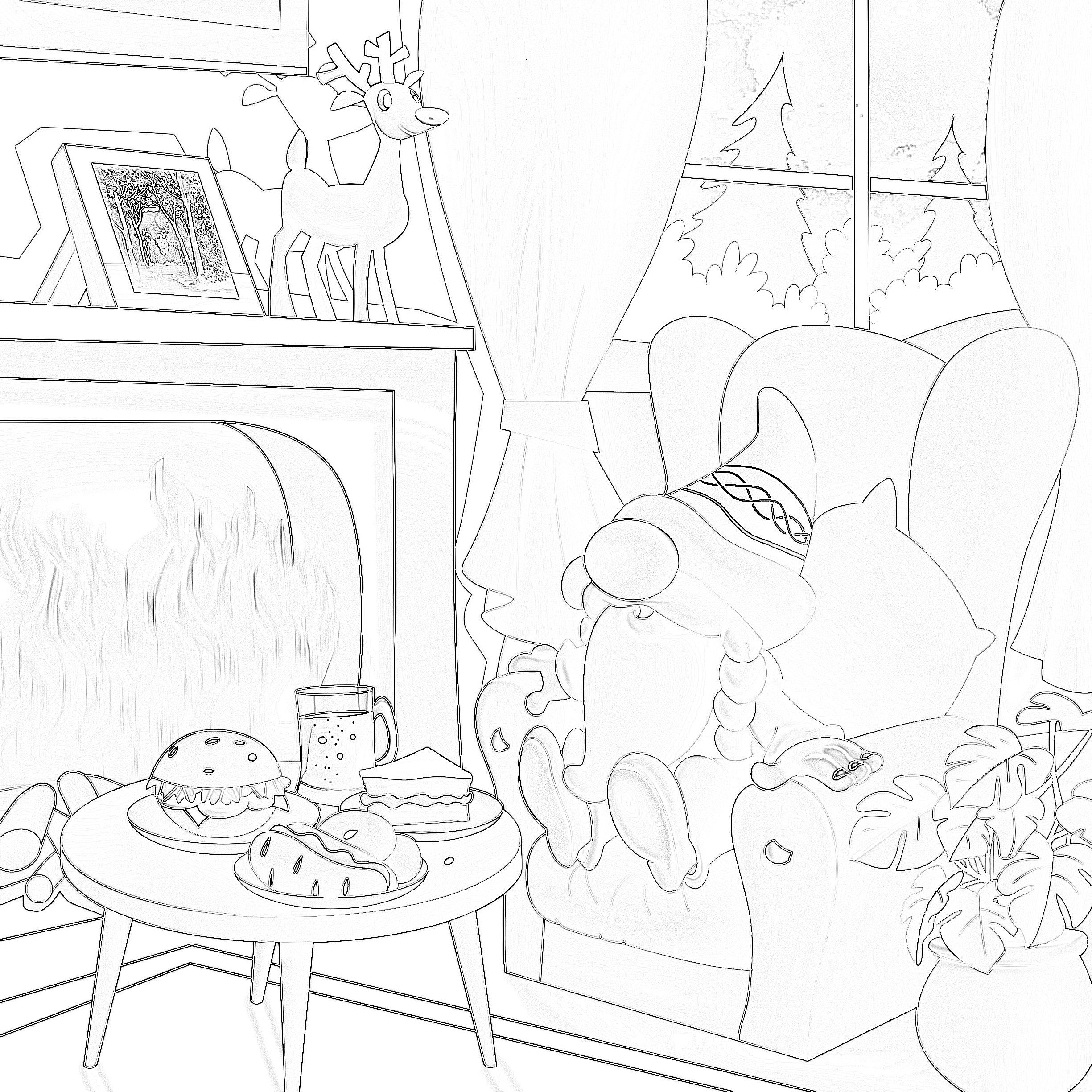 Spring Gonk Colour In Gonk Colouring Book for Children DIGITAL, Land of Gonk - Etsy