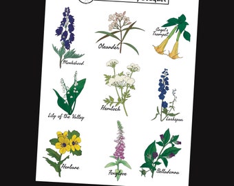 Poisonous Flower Deco Stickers