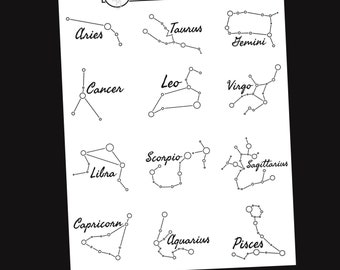 Astrological Constellation Stickers