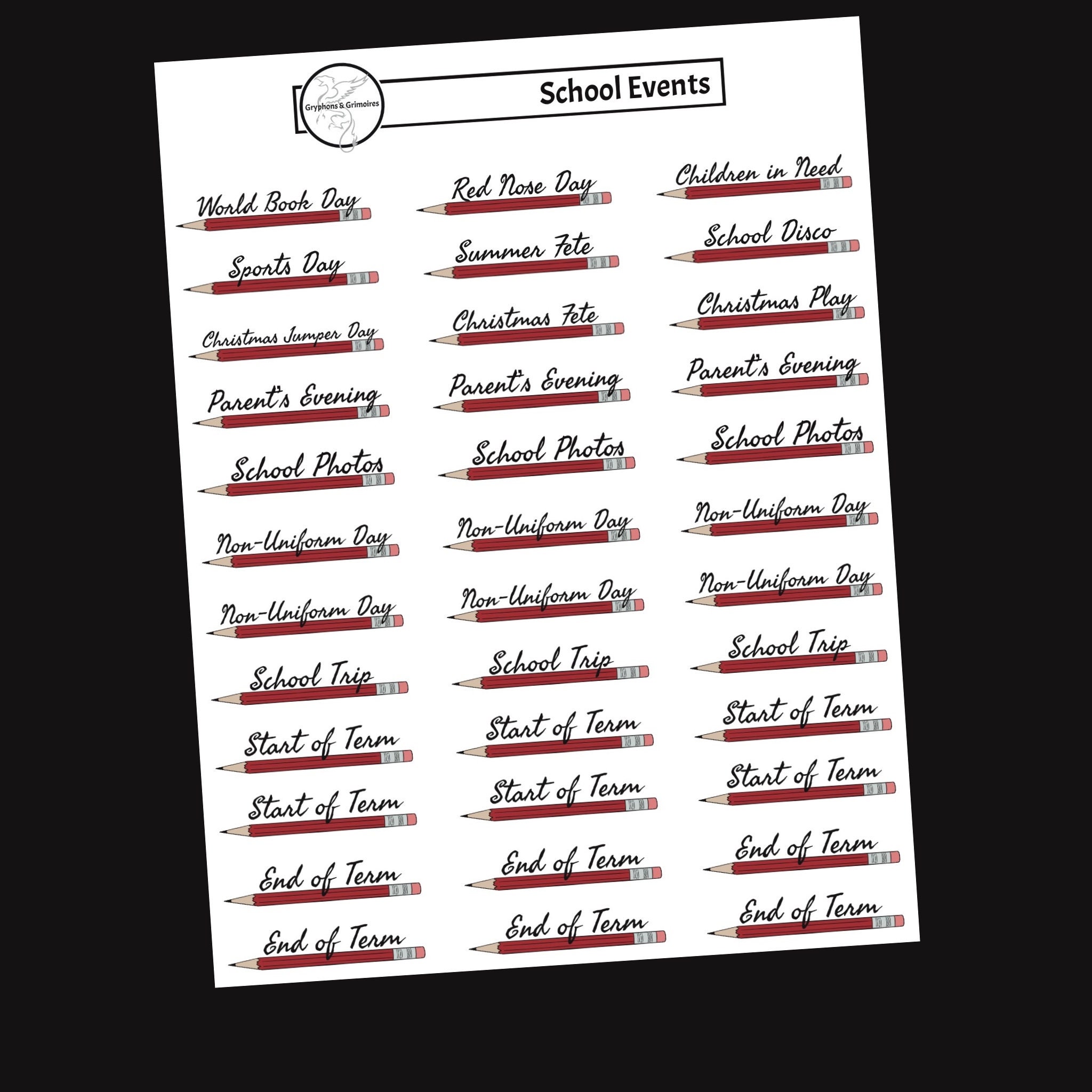 School Event Scratch-Off Stickers