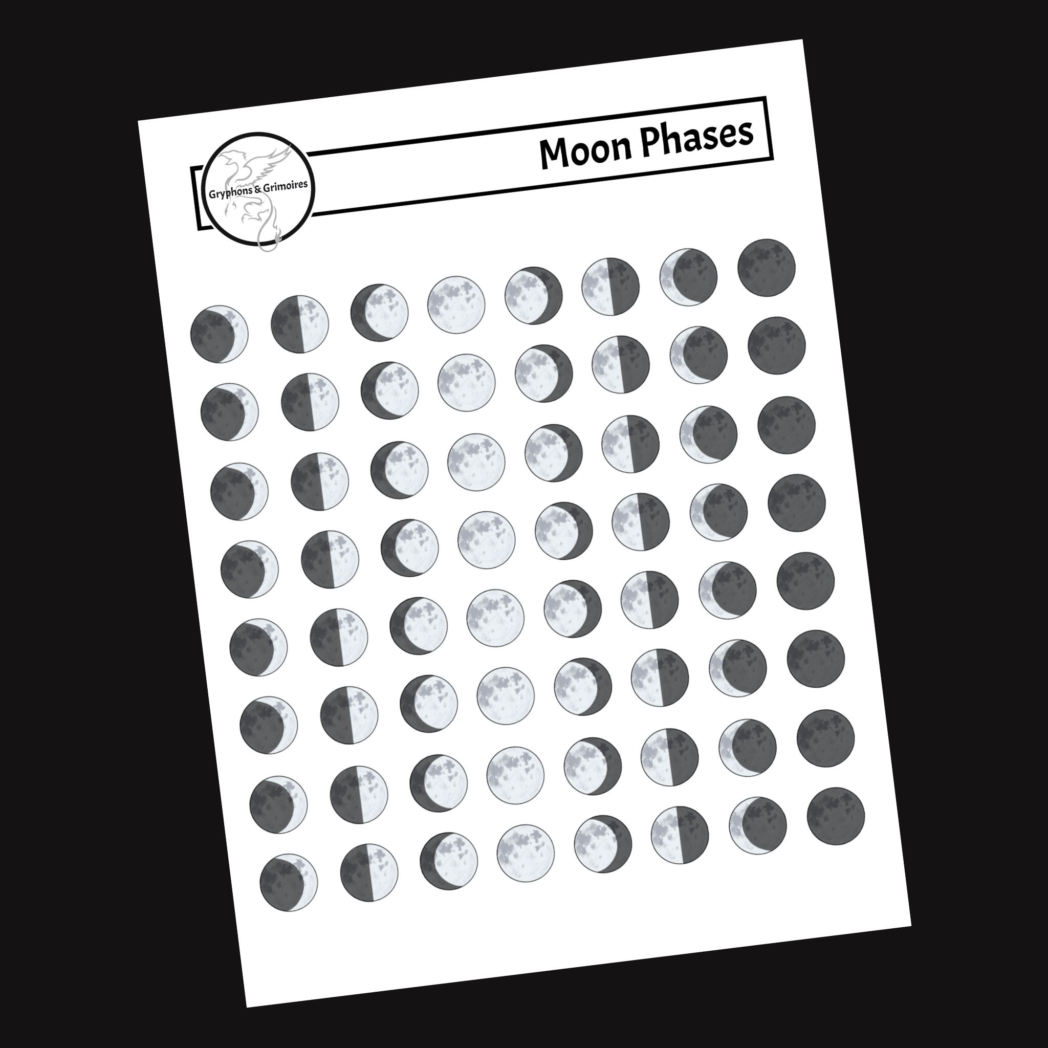 Moon Phase Stickers - Etsy