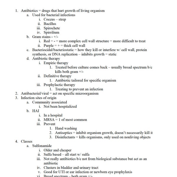 COMPLETE Pharmacology Nursing School Notes