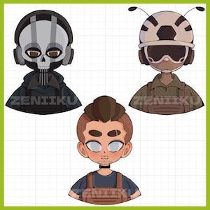 COD 2.5" Keychains | Soap, Roach, Ghost