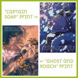 Call of Duty Art Prints | Ghost, Roach, Soap | 8" x 6"