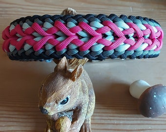 Paracord Hundehalsband verstellbar, Paracordhalsband, mehrfarbiges Hundehalsband