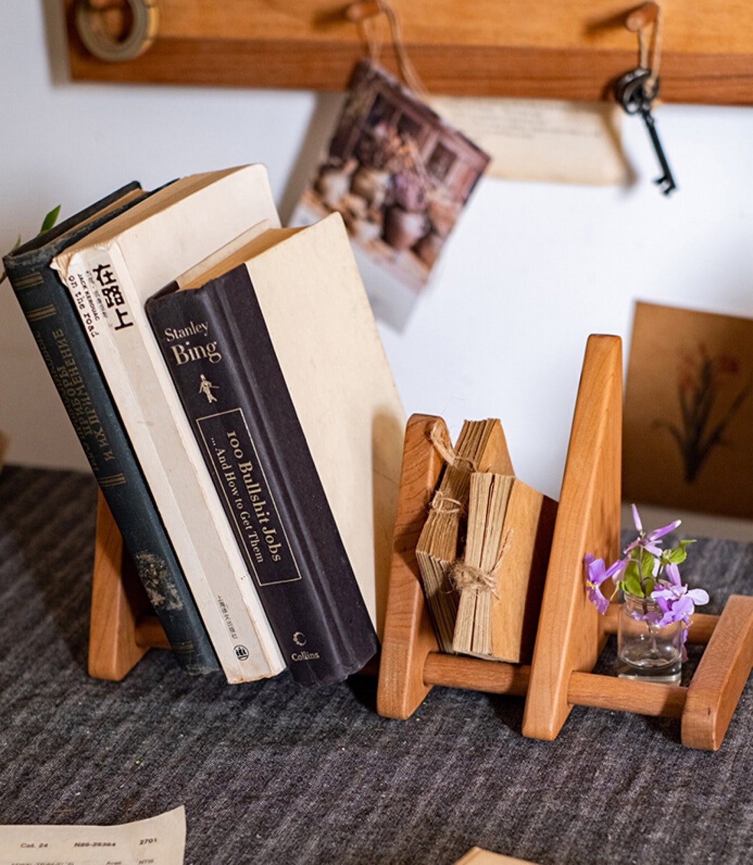 Solid Wood Bookshelf Desktop Bookshelf Creative Bookshelf Etsy