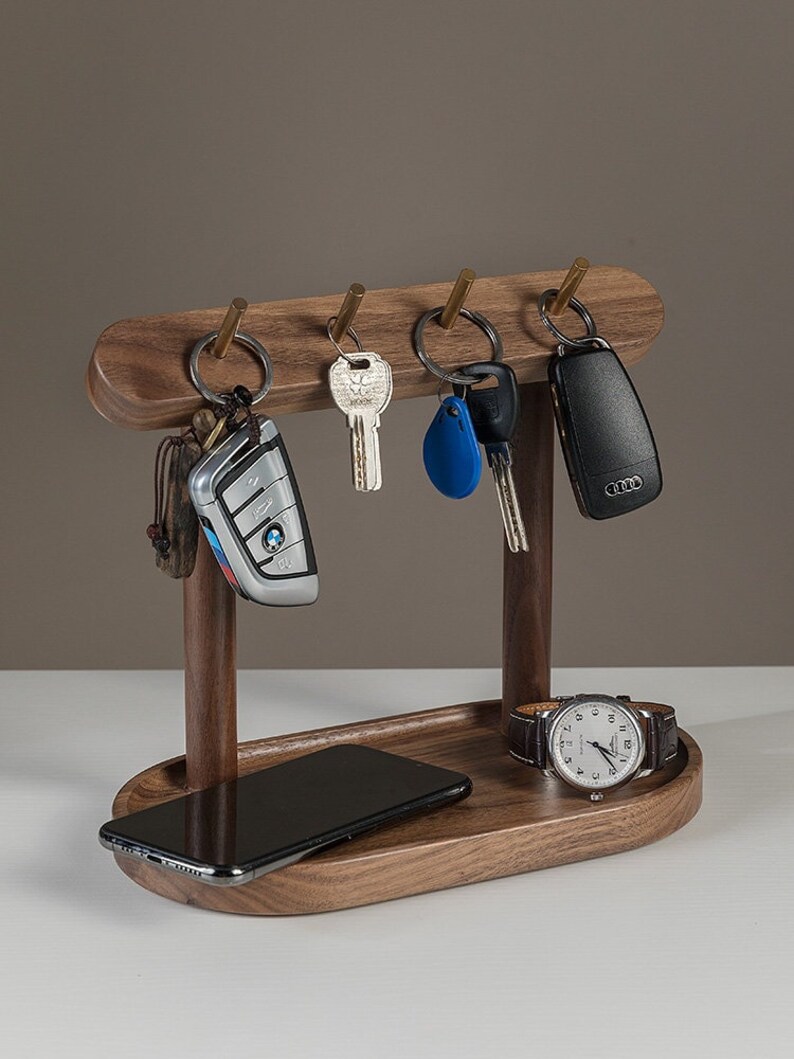 Wooden Key Hanger Stand wood Hook Display Key Storage Key Etsy