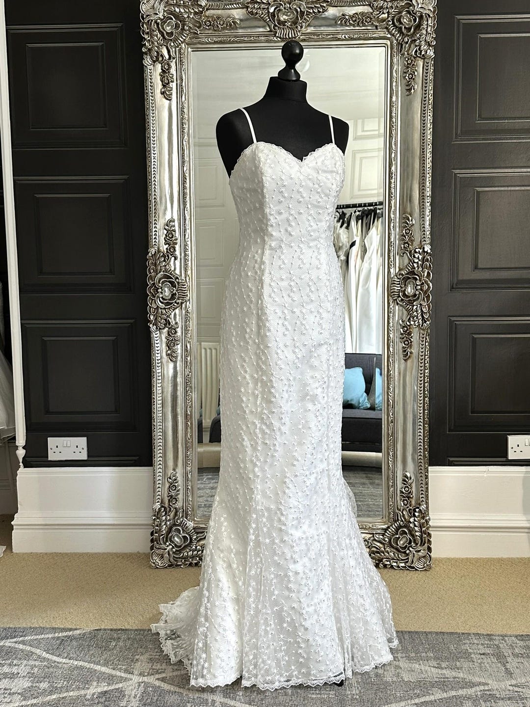 1990s Ian Stuart Wedding Dress Minimalist Gown With Train True