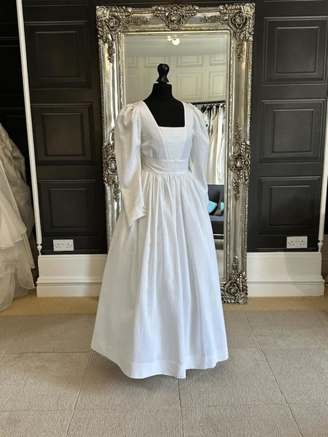 true-vintage-laura-ashley-wedding-dress-1980s-moire-taffeta-gown-etsy