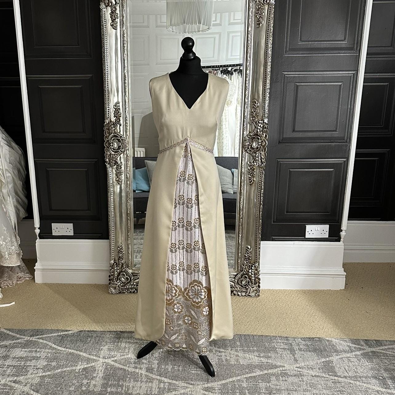 70s Gold Lame Dress - Etsy UK