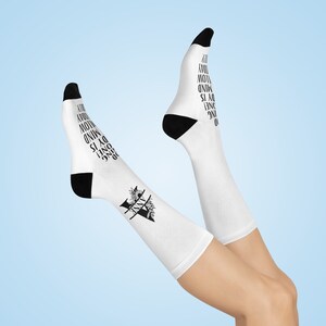 Custom Socks, Any text, funny text, motivational quote, School socks, office socks, Gift, Father&#39;s day, Name socks, Anniversary, Velentines