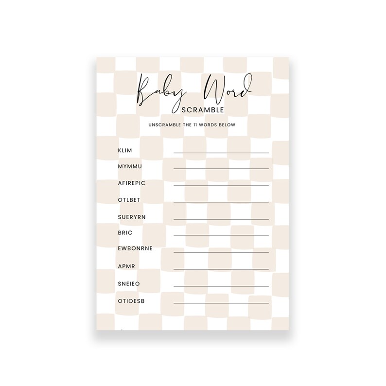 30-Pack Baby Shower Game Cards - Gender Neutral Party Game For Guests, Fun Activity Set - View #4