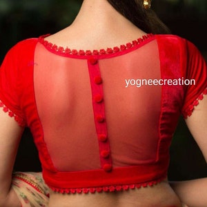 readymade velvet blouse online shopping