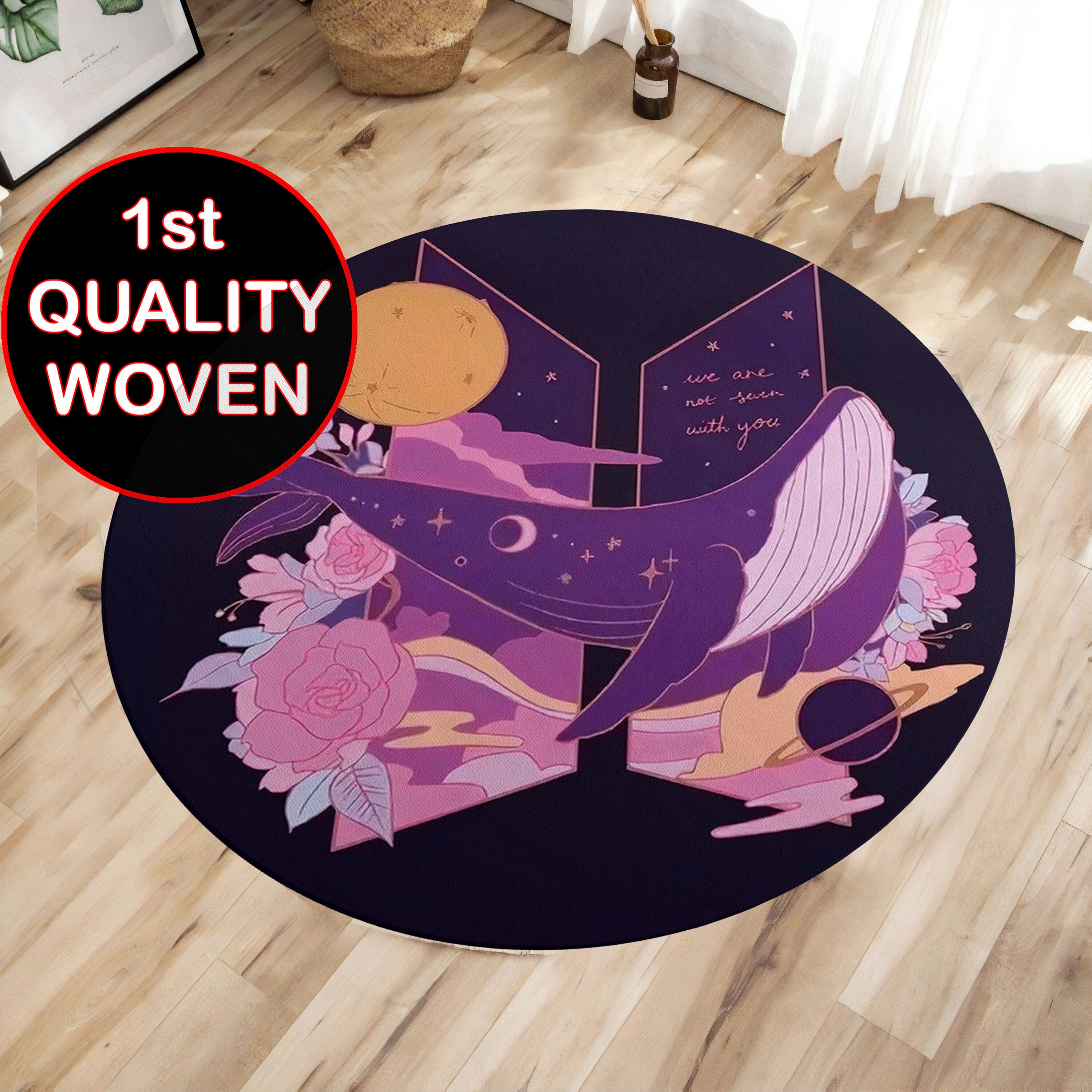 Purple Whale Rug Etsy