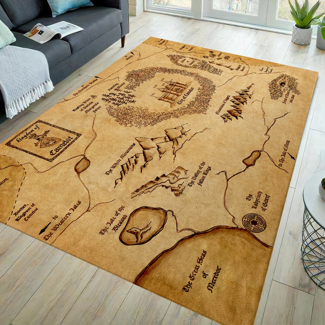 World Map Rug Printable Rug Antique World Map Area Rug Map Etsy