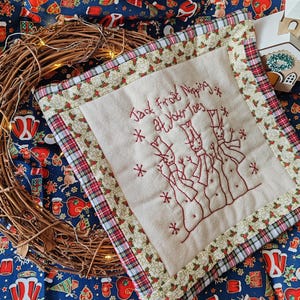 Jack Frost Nipping At Your Toes Primitive Stitchery E-Pattern PDF Download