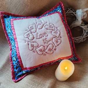 Love Is.... Candlemat, Cushion Stitchery PDF Digital Pattern