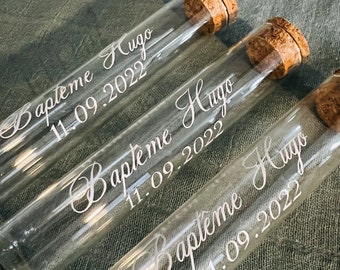 personalized glass vial