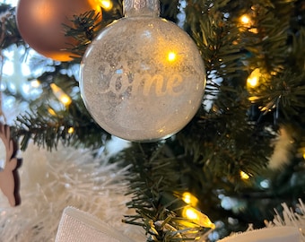 Boule de Noël en verre personnalisée