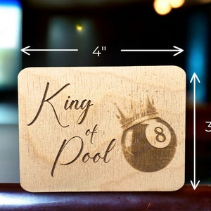 Marqueur de poche 8 balles pour billard / billard - Rectangle - King of Pool - Fabriqué à la main