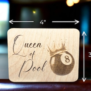 Marqueur de poche 8 balles pour billard / billard - Rectangle - Queen of Pool - Fabriqué à la main