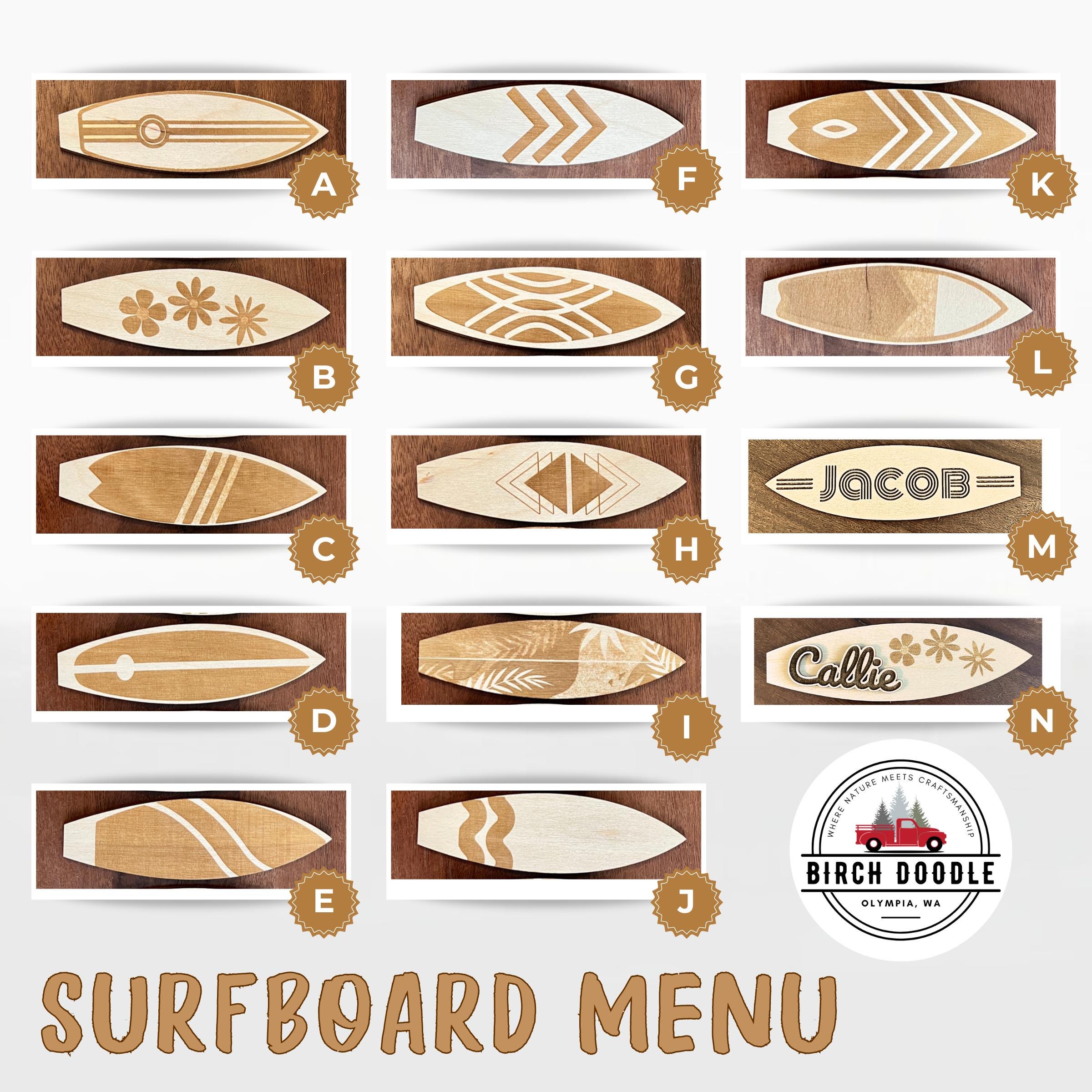 ミニチュアwood.surfboard インテリア Amazon.com: Handcrafted Wooden Mini Surfboard - Perfect for