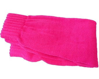 Stulpen Neon Pink, 80er & 90er Mottoparty Kostüm Outfit Zubehör, Beinwärmer Neonpink