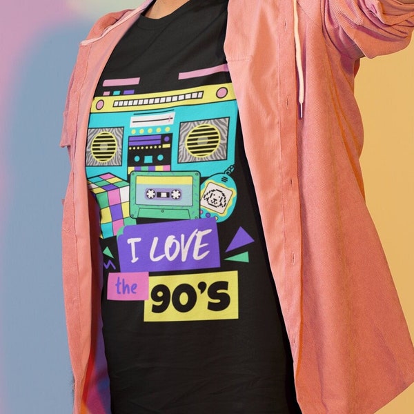 I love the 90s T-Shirt, 90er Jahre Mottoparty Outfit