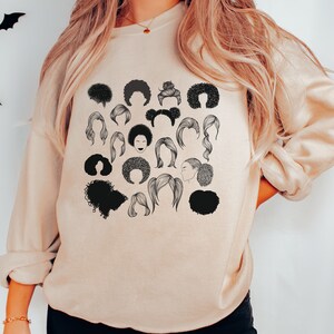 Hairstylist Sweathirt, Hairdresser Sweater, Gift for Stylist, Gift for Hairdresser, Hairstylist Graphic Sweater, Hair Texture Sweater