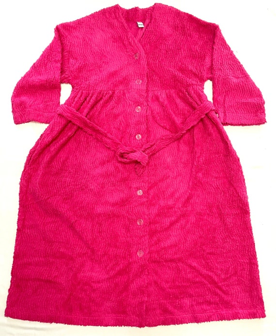 cotton chenille dressing gown australia Vintage Plus Size Chenille Robe, 100% Cotton Handmade Australian Gown