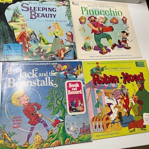 Vintage Children’s Vinyl LP records - assorted titles - bundle of 4 records