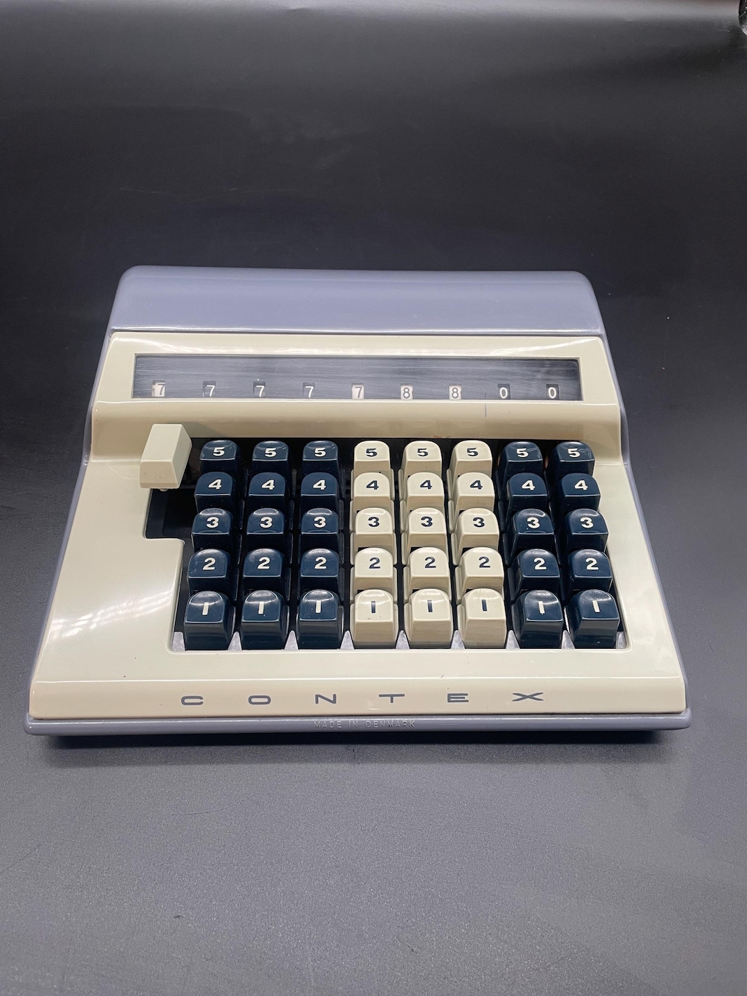 Vintage Contex Mechanical Adding Machine / Calculator (made in Denmark ...