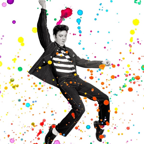 Elvis Presley Dancing, Digital Download, JPG, PNG, PDF