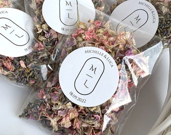 Biodegradable Wedding Confetti Packets | Set of 10 | Natural Confetti | Petal Toss | Wedding Exit | Hochzeit Konfetti | Style #5