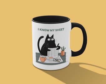 Funny Mug for Cat Lovers Excel Mug for him Funny coffee mug gift for her Cute Cat Mug Gift for Cat Dad with Excel spreadsheet