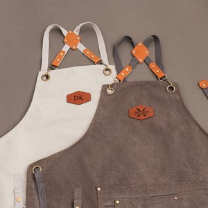 Personalized Canvas Apron with Adjustable Straps for Restaurant,Bakery,Kitchen,Men Apron,Women Apron,Christmas Gift,Barista Gardening Apron