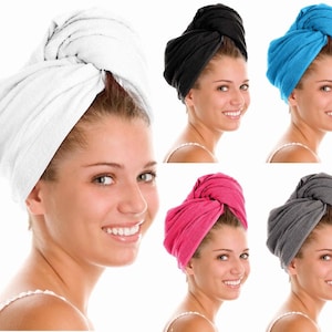 Cotton Hair Turban: Quick-Drying Absorbent Towel Wrap immagine 1