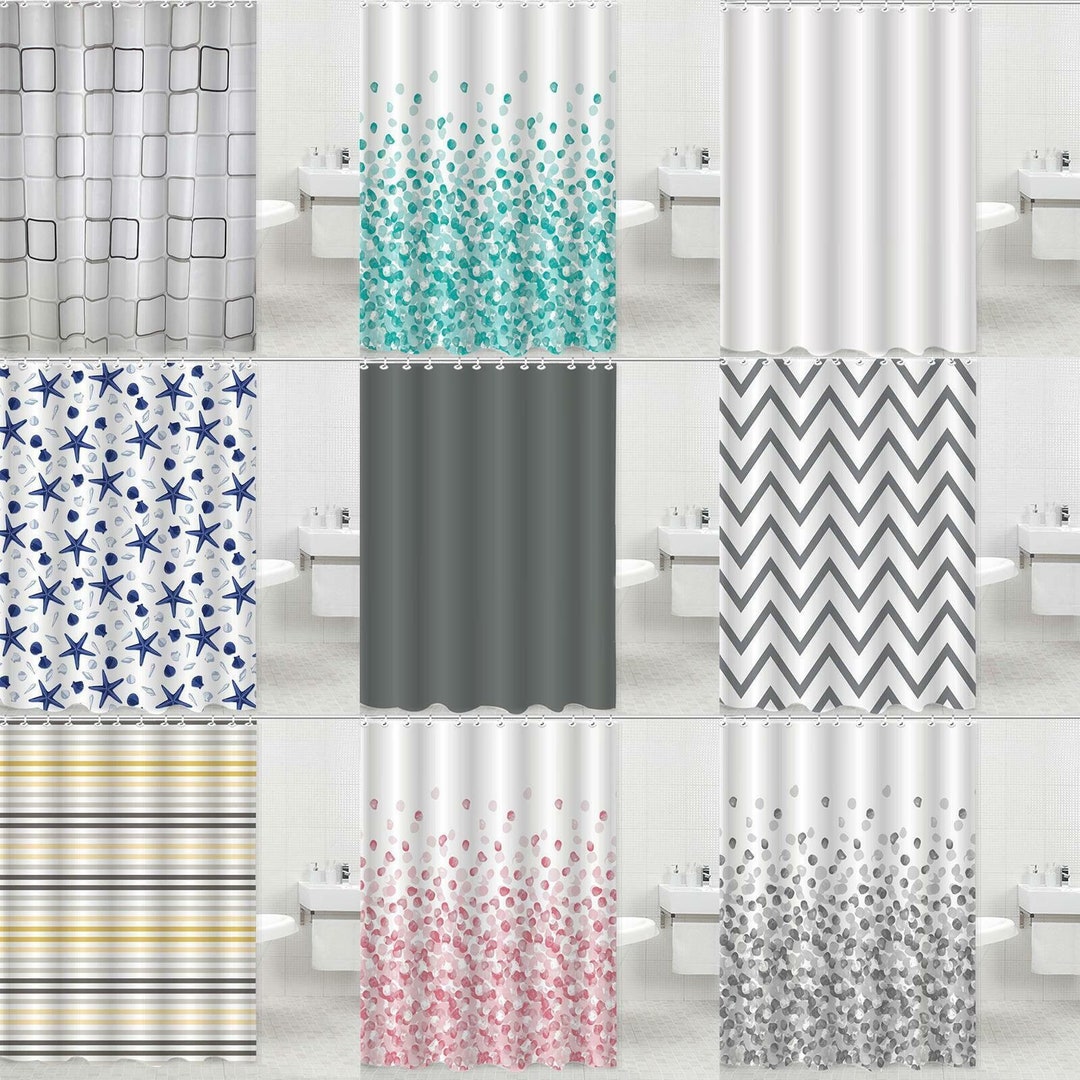 Extralong PEVA Shower Curtains Modern Designs for Style