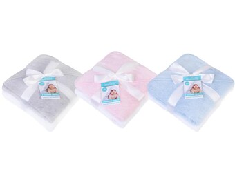 2 Pack Hooded Baby Towel 100% Cotton Towelling 65x65cm Baby Shower Newborn Gift