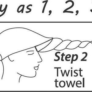 Cotton Hair Turban: Quick-Drying Absorbent Towel Wrap immagine 2