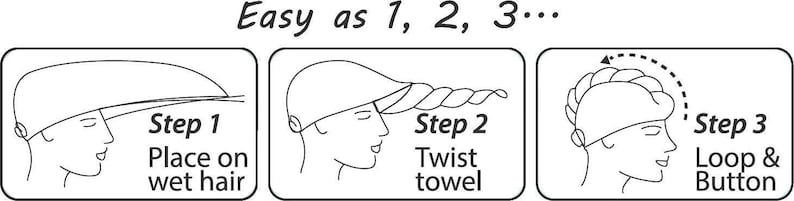 Cotton Hair Turban: Quick-Drying Absorbent Towel Wrap immagine 2