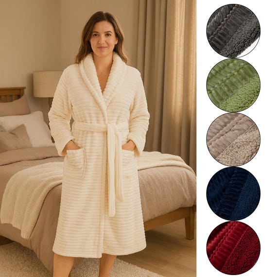 knee length dresses for ladies Women's Merino Wool Thermal Dressing Gown main image 0